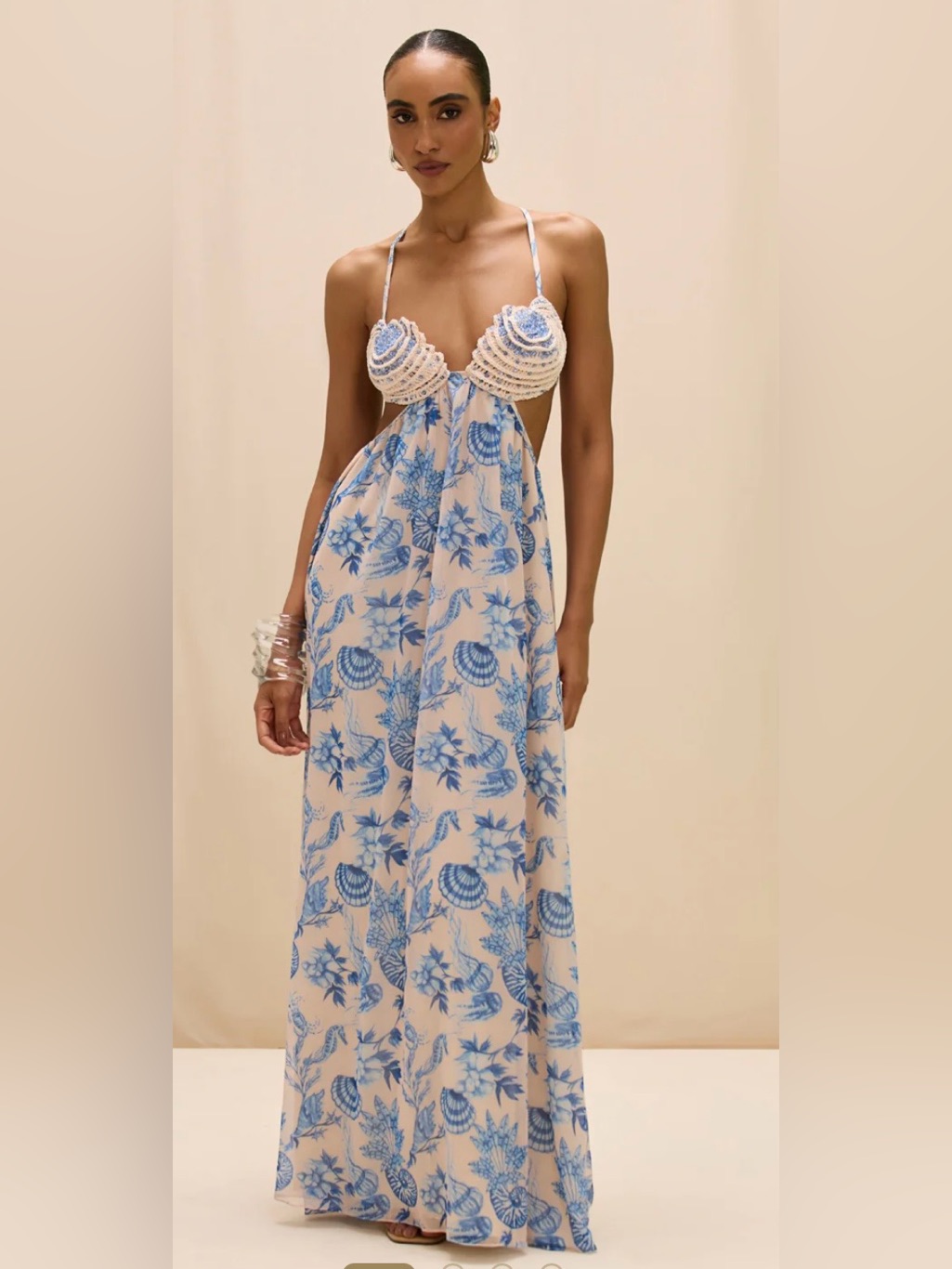 Patbo Eden Rock Seashell Dress. Size Small